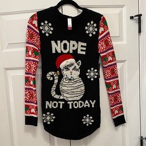 No Boundaries Christmas holiday Black Sweater